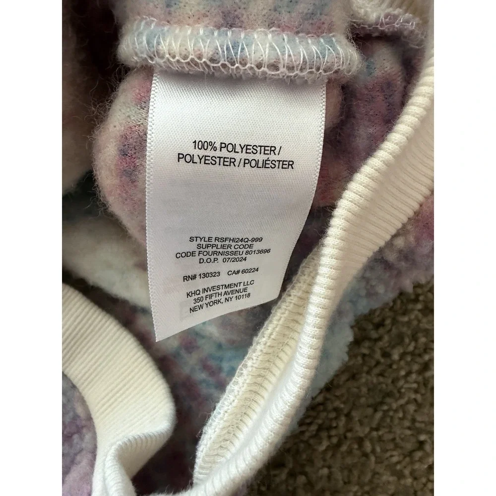 ROXY Girls Multicolor Fleece Sweatshirt Size 4 Beach Boho Style‎